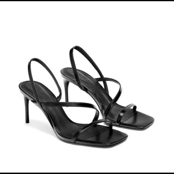 Zara Shoes - Zara black strappy sandals **BLOGGERS FAVORITE**
